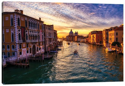 Sunrise On The Grand Canal Of Venice II Canvas Art Print - Zoe Schumacher