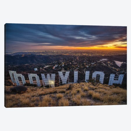 Backstage At The Hollywood Sign Canvas Print #ZSC83} by Zoe Schumacher Canvas Art