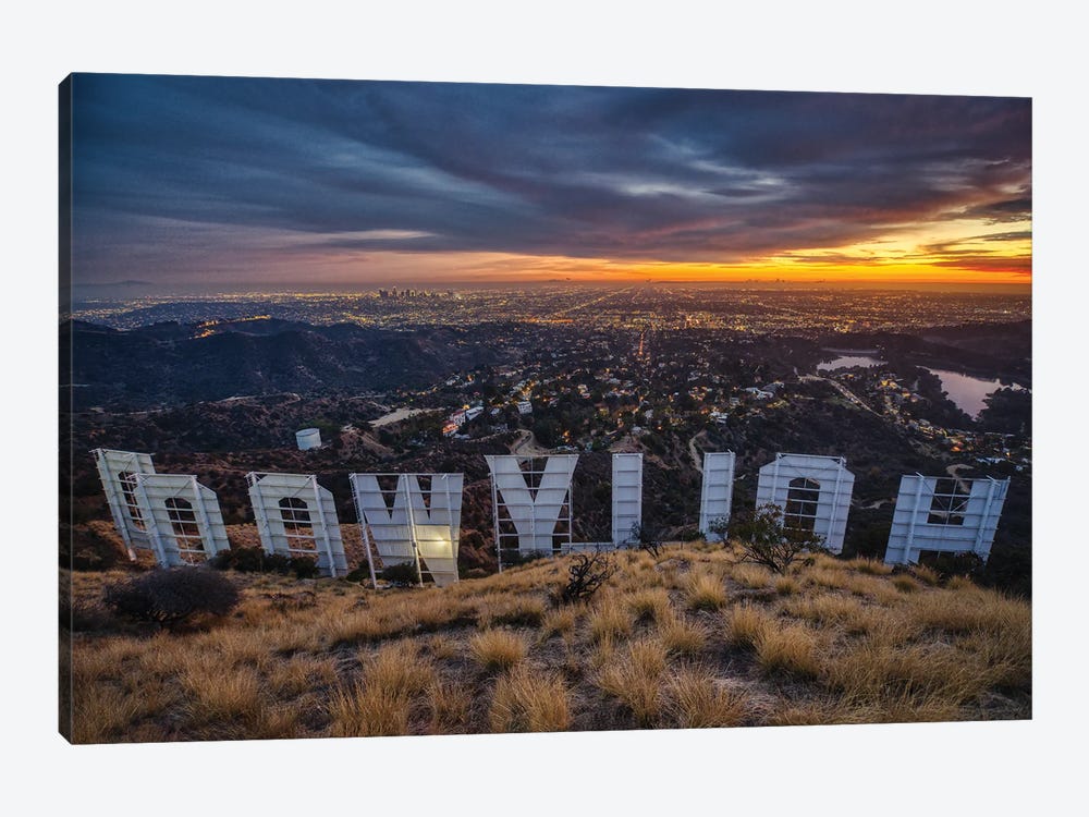 Backstage At The Hollywood Sign by Zoe Schumacher 1-piece Canvas Art Print