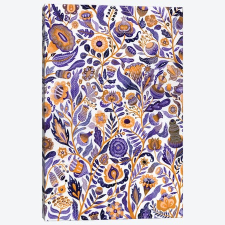 Endlessly Growing Purple Orange Canvas Print #ZST23} by Zsalto Canvas Art Print