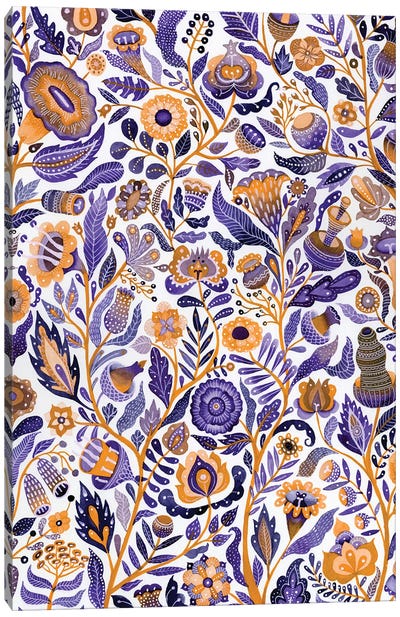 Endlessly Growing Purple Orange Canvas Art Print - Zsalto