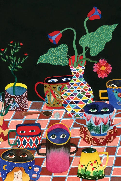 Suspicious Mugs III by Zsalto wall art