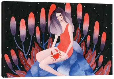 Cancer Canvas Art Print - Astrology Art