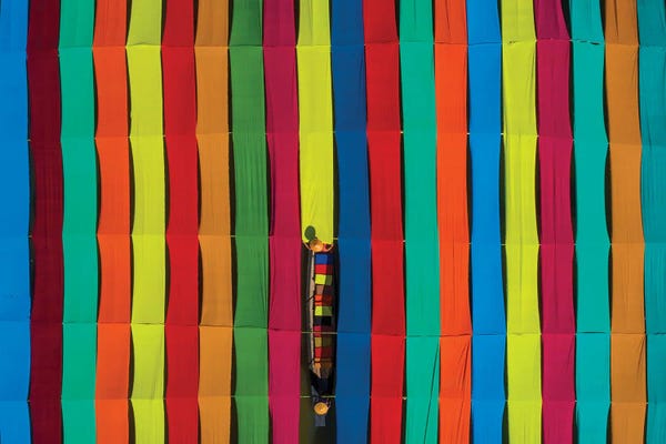 Zay Yar Lin: Colors Of The Inle Fabrics III by Zay Yar Lin