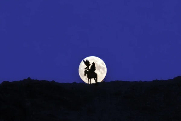Zay Yar Lin: Eagle Hunter On The Moon by Zay Yar Lin
