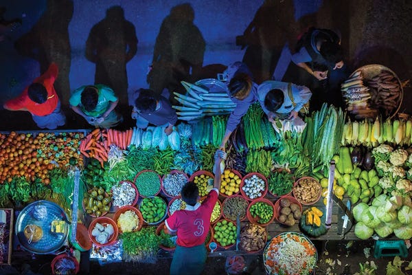 Zay Yar Lin: Colorful Street Market by Zay Yar Lin