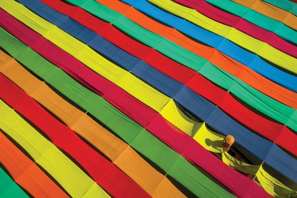 Zay Yar Lin: Colors Of Inle Fabrics I by Zay Yar Lin