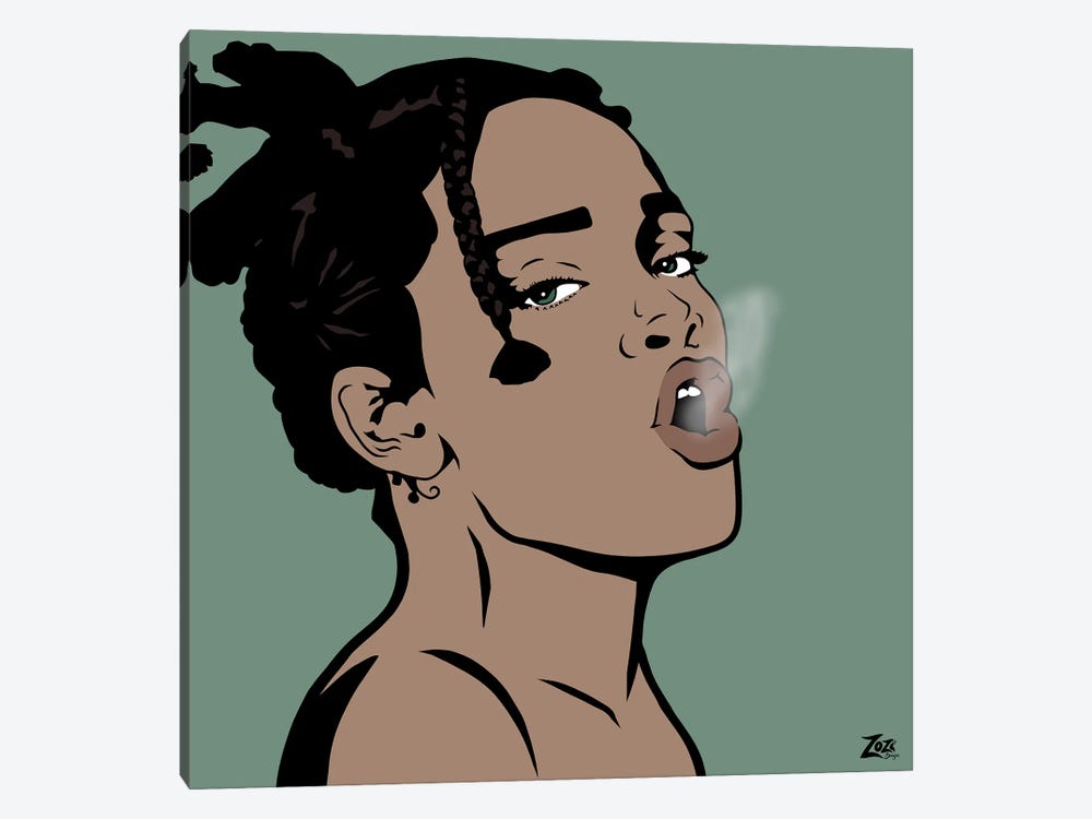 Riri Smokes by Zozi Designs 1-piece Canvas Artwork
