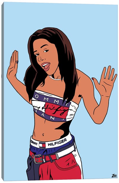 Aaliyah Canvas Art Print - Y2K