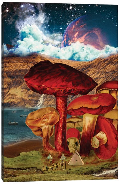Shroom-Rise Kingdom Canvas Art Print - Mushroom Art