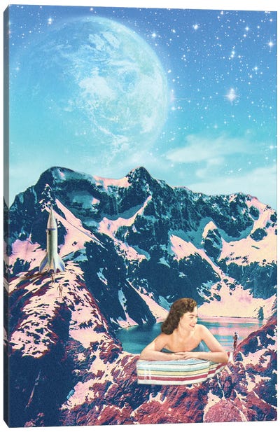 MOUNTAIN BATH Canvas Art Print - Virtual Escapism