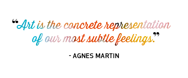 Art is the concrete representation of our most subtle feelings. Quote by Anges Martin