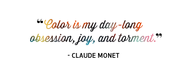 Color is my day-long obession, joy, and torment.  Quote by Claude Monet