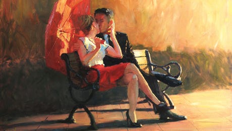 Kiss In The Park II by Christopher Clark