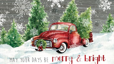 Merry and Bright Christmas Truck by Carol Robinson
