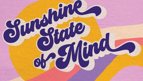 Retro Rainbow Wave IV by Dominique Vari