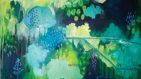 Blue & Green Art Hero