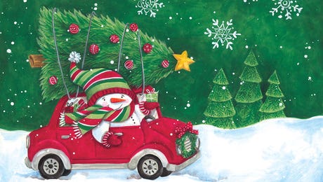 Bringing Home the Christmas Tree by Diane Kater