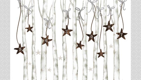 Merry & Bright Birch Trees II by Andi Metz