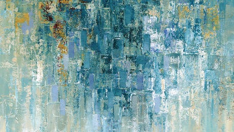 Teal Abstract Art