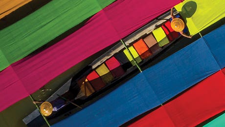 Colors Of Inle Fabrics II by Zay Yar Lin