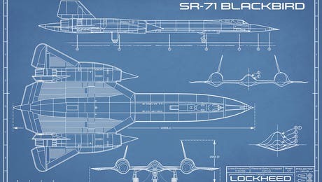 Aviation Blueprints Art