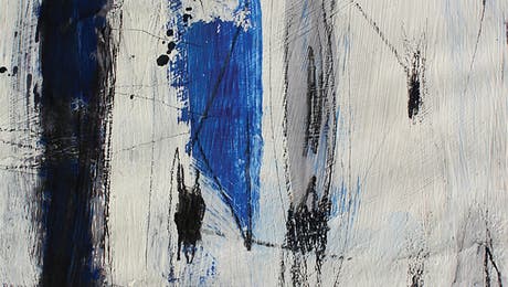 Black, White & Blue Art