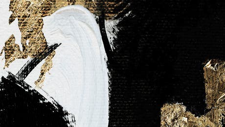 Black, White & Gold Art