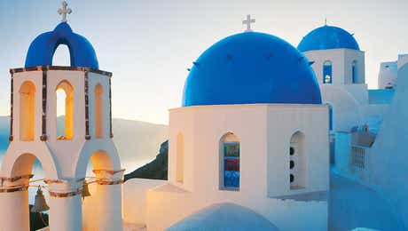 Blue Domed Church Santorini