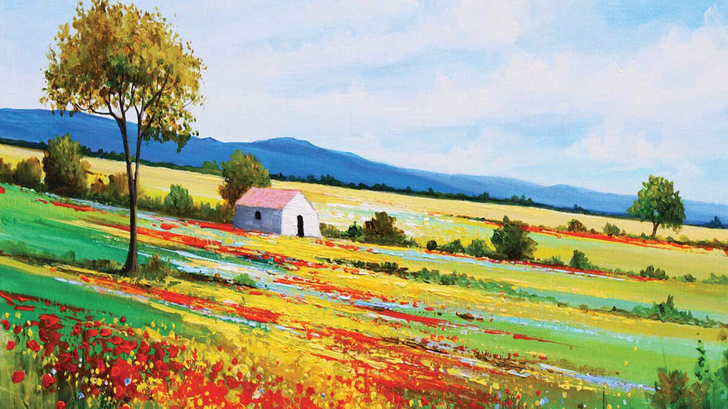 Papillons et Coquelicots - Impression sur toile