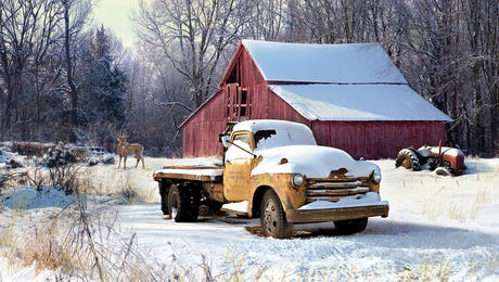 Rustic Winter Art LP Hero