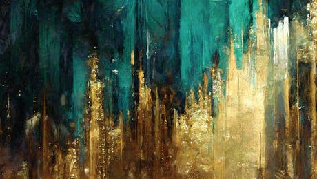 Gold & Teal Art