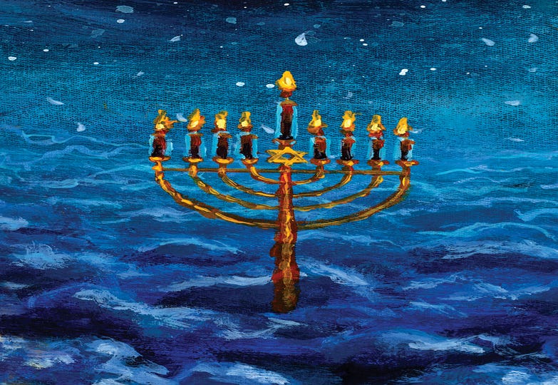 Hanukkah Candle by Valery Rybakow