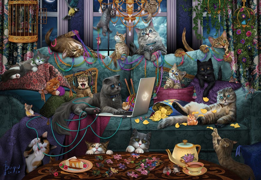 Quarantine Cats by Brigid Ashwood