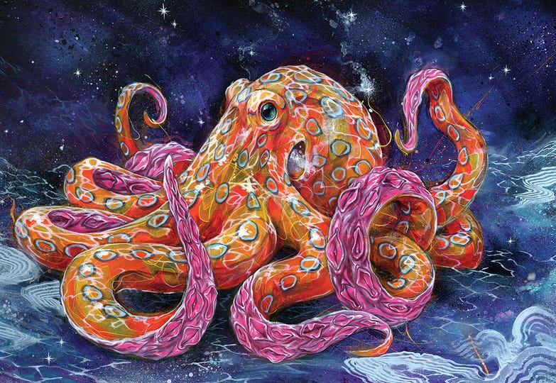Various Takes on Octopus Art
