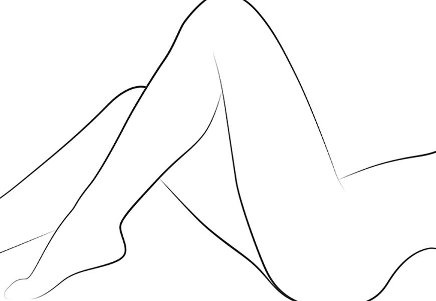 Woman Laying Down by Blek Prints