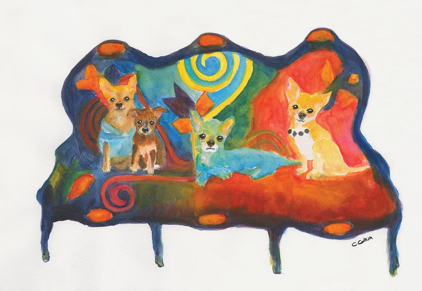 Chihuahua Trio by Connie Collum