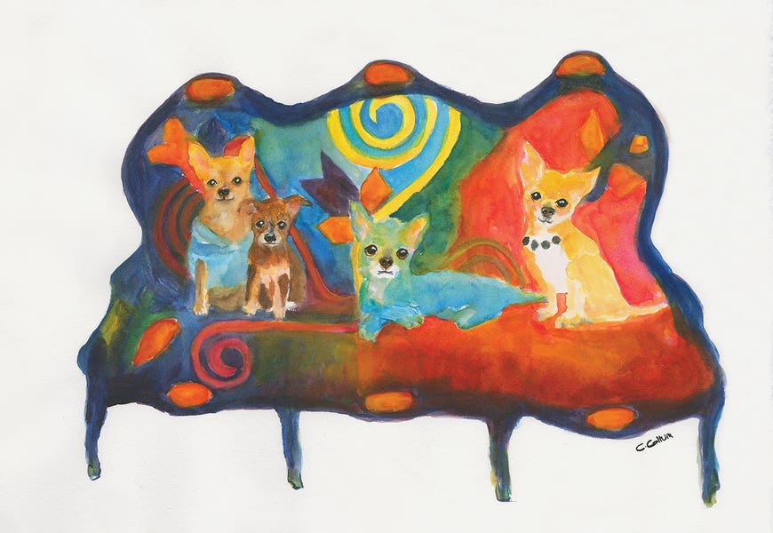 Chihuahua Trio by Connie Collum