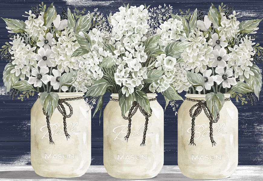 White Floral Trio by Cindy Jacobs