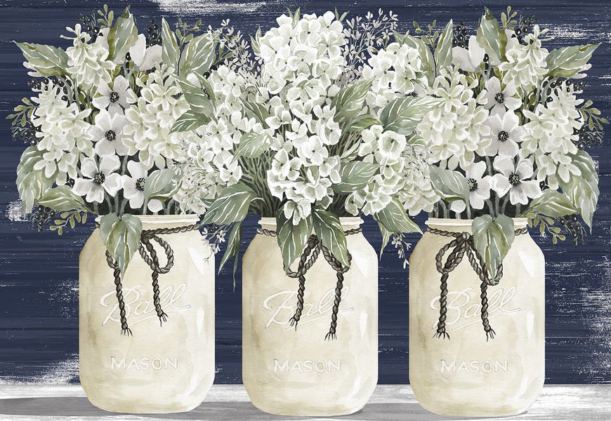 White Floral Trio by Cindy Jacobs