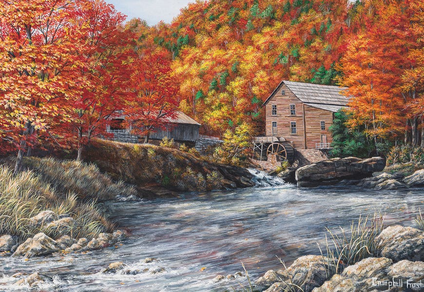 Glade Creek Grist Mill by Campbell Frost