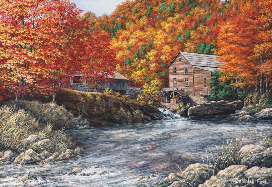 Glade Creek Grist Mill by Campbell Frost
