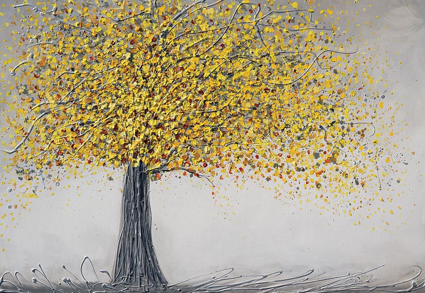 Happy Yellow Tree by Amanda Dagg