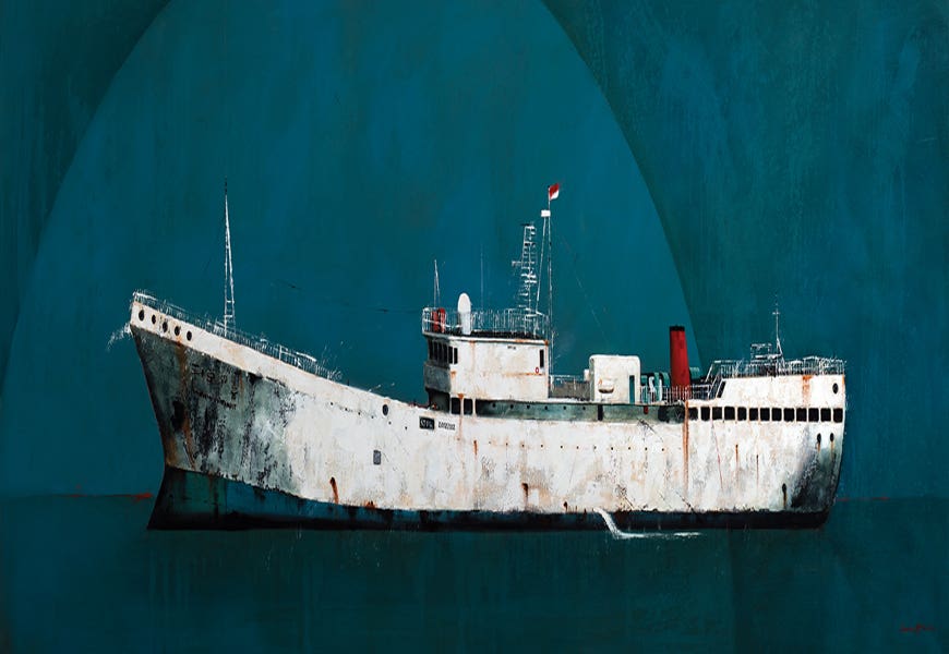 Blue Moon Vessel by Donna McKellar