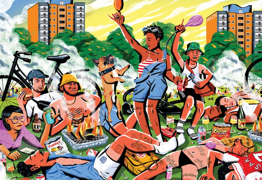 London Fields Liberating the People by Daryl Rainbow