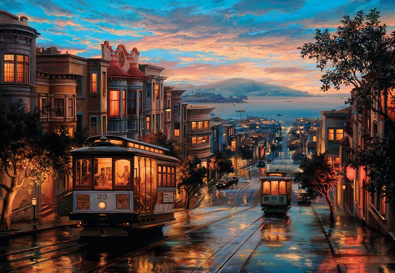 Cable Car Heaven by Evgeny Lushpin