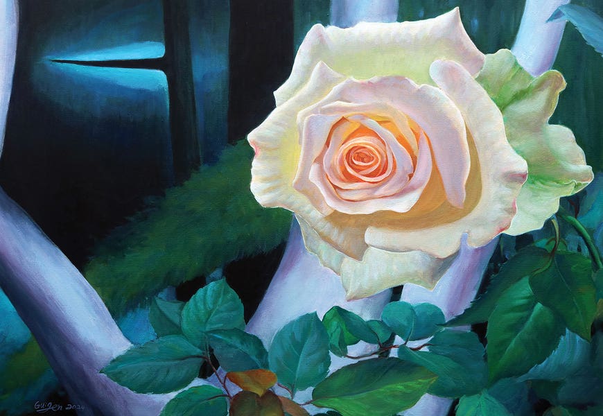 Rose And Thorns I by Guigen Zha