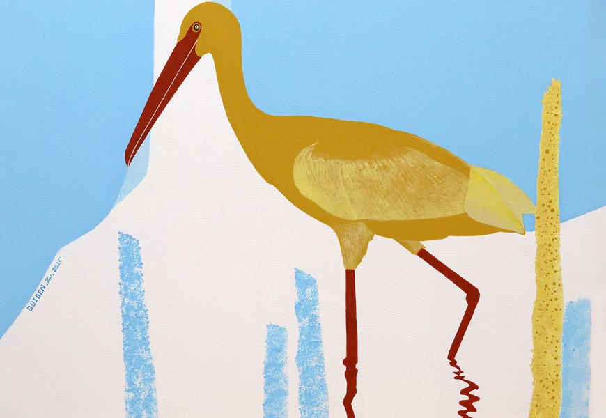 Bird. River by Guigen Zha