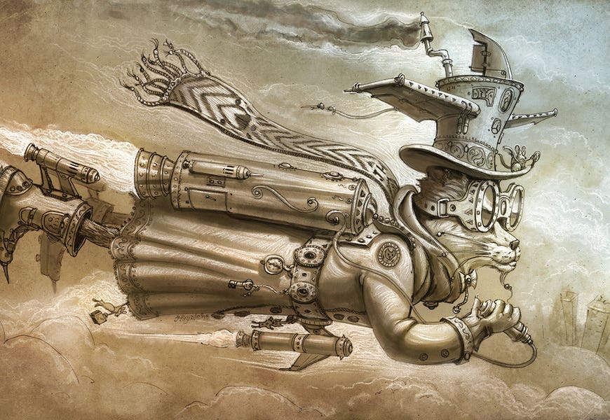 Rocketeer Cat by Jeff Haynie