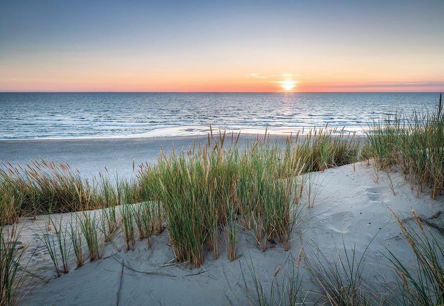 Sunset On The Dune Beach by Jan Becke